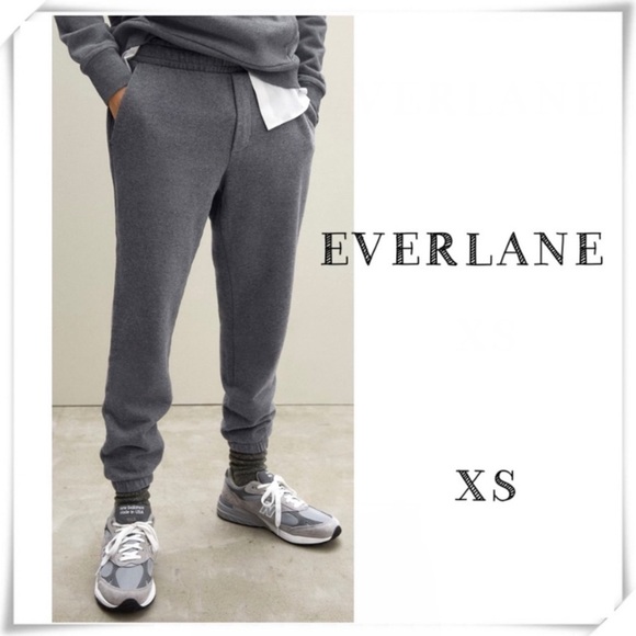 EVERLANE Fleece The Track Pant Joggers Heather Gray Size XS New with Tag - Picture 1 of 8